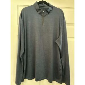 Real Essentials 1/4 Zip Pullover Mens XL Navy Performance Athletic Stretch